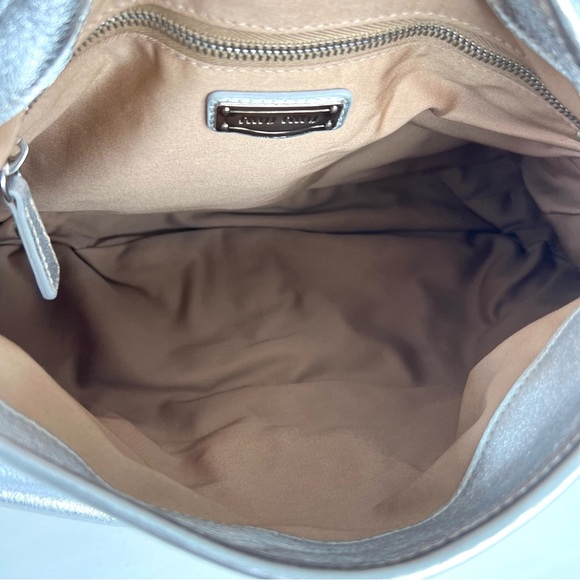 ♦️SOLD♦️MIU MIU Coffer Metallic Silver Gold Bronze Leather  Patchwork Shoulder - Picture 11 of 16